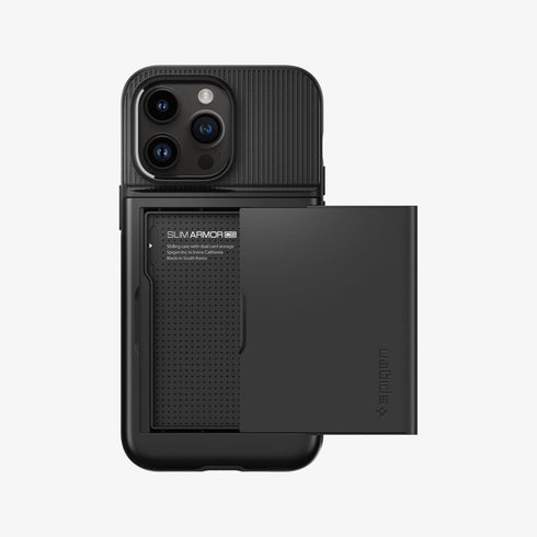 ACS04835 - iPhone 14 Pro Max Case Slim Armor CS in black showing the back